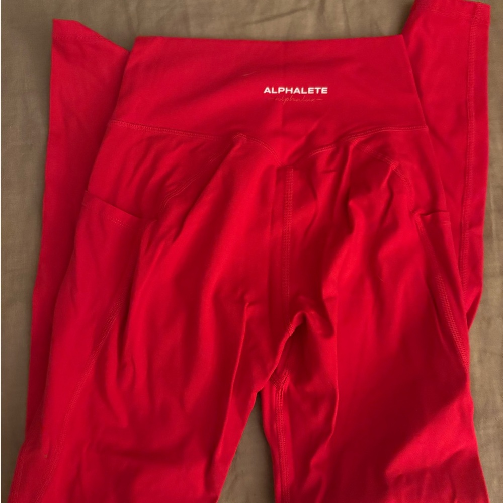 Alphalete Red Activewear Leggings